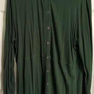 J. Jill Forest Green Button-Up Top